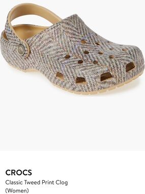CROCS Tweed-Print Classic Clog in Neutral Mix